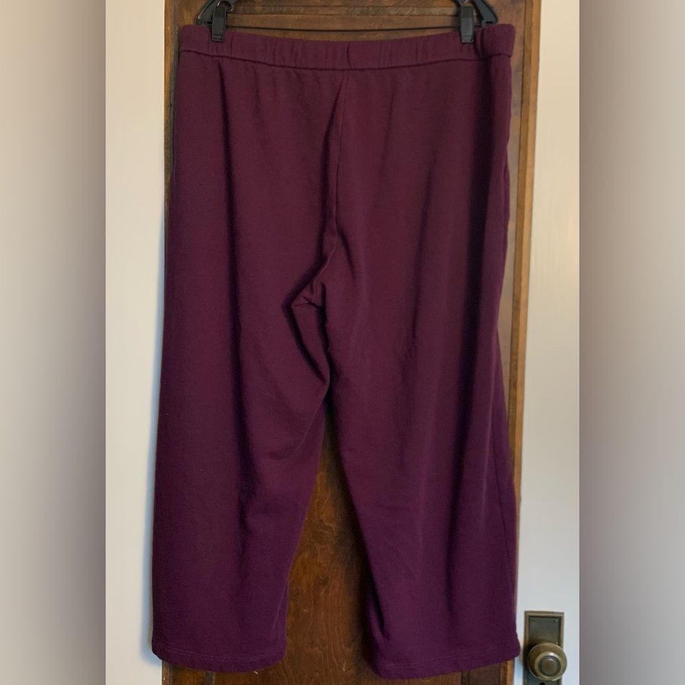 Eileen Fisher Lightweight Organic Cotton Terry Wide-Leg Pant XL Excellent - Picture 6 of 8